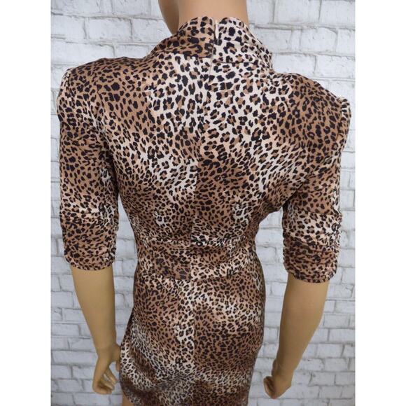 $332 Nanette Lepore Leopard Print On The Prowl Silk Jersey Dress 0 NEW - Picture 15 of 16